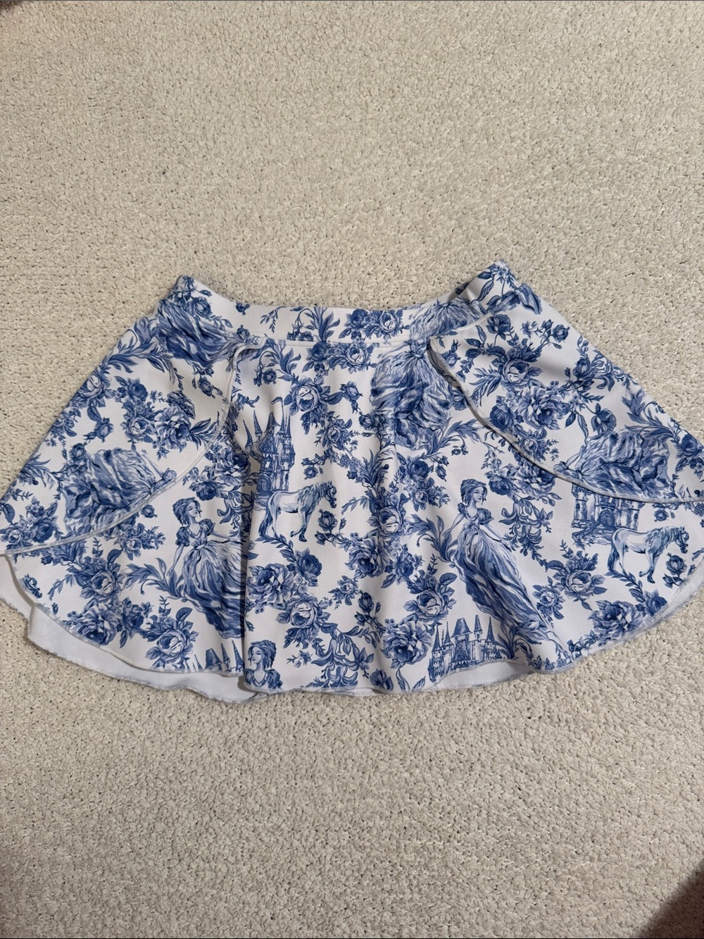 Posh Peanut Blue and White Toile Skater Skirt